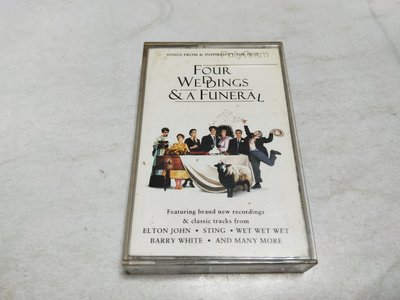 昀嫣音樂(CD164) FOUR WEDDINGS & F FUNERAL  電影原聲帶 寶麗金卡帶 保存如圖 售出不退