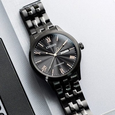 【時光鐘錶公司】CITIZEN 星辰 錶 NH7505-84E 黑色紳士自動上鍊不鏽鋼機械腕錶 機械錶