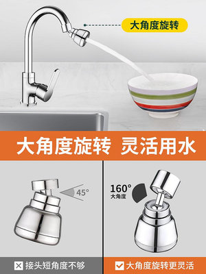 廚房洗菜盆水龍頭延伸器通用專萬向出水嘴可旋轉增壓花灑防濺神器