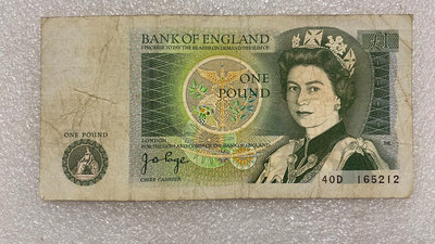 【二手】 英國1981-84年1英鎊舊紙幣1116 錢幣 紙幣 硬幣【經典錢幣】