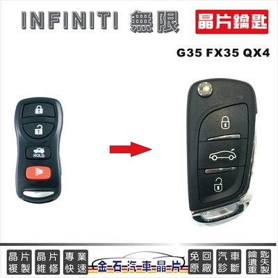 INFINITI 無限 G35  FX35  QX4 汽車晶片 鑰匙備份 打鑰匙 配鎖匙