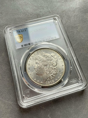1878-8TF 美國八羽摩根幣摩根銀幣 PCGS評級MS6