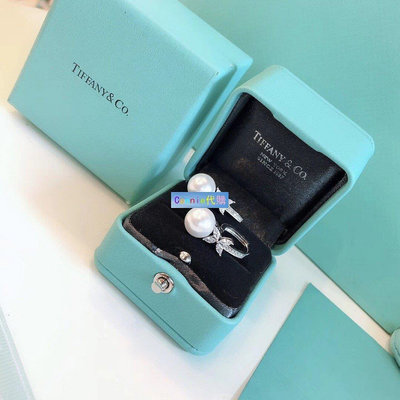 全館免運 Tiffany&CO.蒂芙尼 耳環 耳釘 耳飾 S925防過敏 純銀耳環 附盒提袋 珍珠 花瓣 水鑽 可開發票
