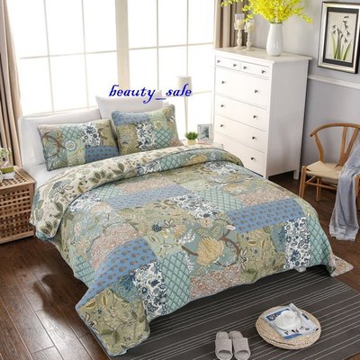 奧黛莉   絎縫拼布被  床組  床罩   雙人3件組  加大版