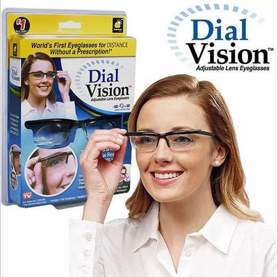 熱銷# 【dial vision可調焦視鏡眼鏡】變焦花鏡放大鏡通用調節眼鏡