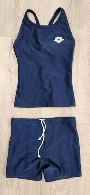 近全新 arena品牌 110~120cm女童兩件式泳衣