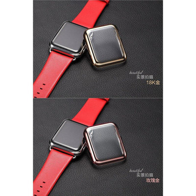 熱銷 2代3代4代5代通用蘋果手錶保護殼 Apple Watch Series 5代電鍍全包保護殼 iwatch手錶保護