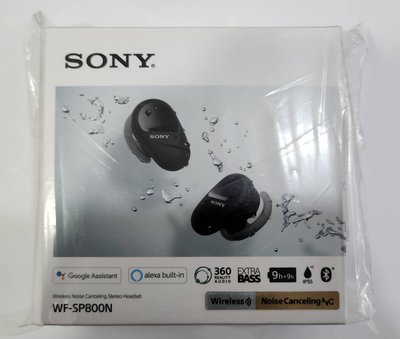 SONY WF-SP800N 藍牙耳機 運動耳機  無線降噪耳機 黑色