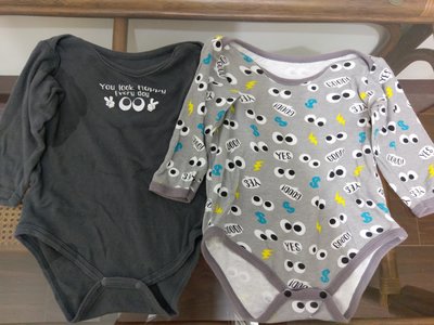 [二手] 日本西松屋 男童裝 男嬰兒男寶寶長袖連身衣包屁衣 二件組(90cm)