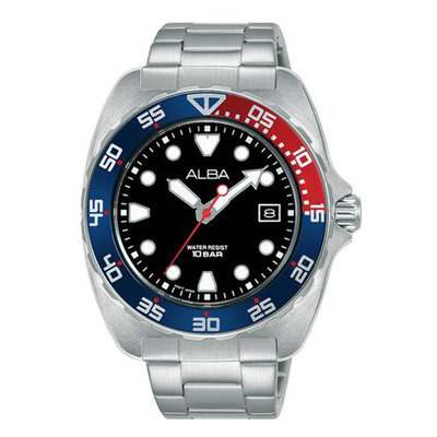 ALBA Noir 黑色錶盤夜光手錶-限量可樂圈造型水鬼(AS9M99X1/VJ42-X317D)限量搶購一只
