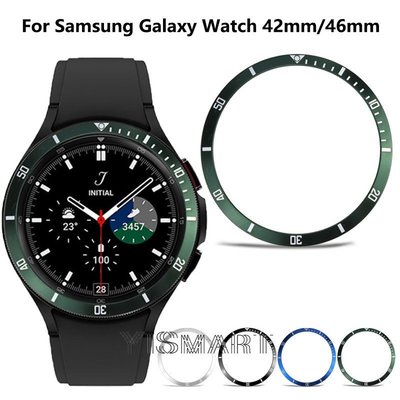 適用三星Galaxy Watch4 classic時間表圈 42mm 46mm刻度環 Gear S3手錶保護圈 綠水鬼