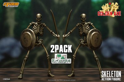 全新 Storm Toys 1/12 金色特別版 戰斧 Golden Axe 骷髏戰士 Skeleton 2 Packs
