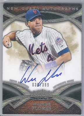 2014 TOPPS TIER ONE  WILMER FLORES  限量 親筆簽名卡 036/399 卡面簽