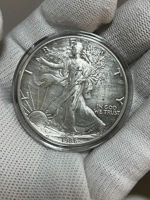 美國 1986 鷹洋女神銀幣 1 盎司 瑕疵