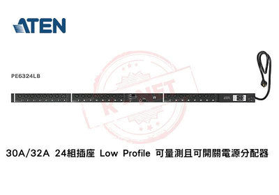 ATEN 宏正 30A/32A 24組插座 Low Profile 可量測且可開關電源分配器 PE6324L