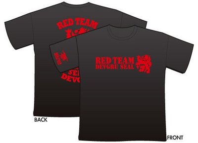 JHS（（金和勝 生存遊戲專賣））警星NAVY SEAL RED TEAM T恤 -黑色 TS-10