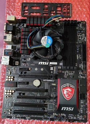 二手Intel Core I5-4570處理器+二手微星MSI H97 gaming 3主機板(LGA1150腳位)