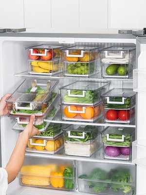 冰箱瀝水收納盒大容量水果保鮮盒蔬菜專用儲物盒子魚肉類冷凍神器超夯 下殺 爆品