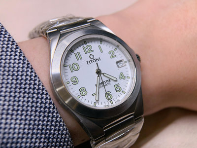 [5折] TITONI 梅花錶 瑞士機械錶 83966SB 白面