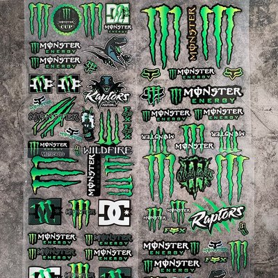 Monster怪物能量貼紙 反光標誌貼花 摩托車改裝 防水貼紙-概念汽車