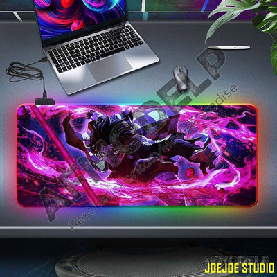 COCO居家小屋Demon Slayer Gaming Mousepad with Box RBG Lightning Glowing