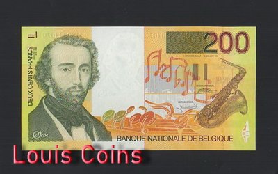 【Louis Coins】B542-BELGIUM-1995比利時紙幣,200 Francs / Frank / Fra(B)