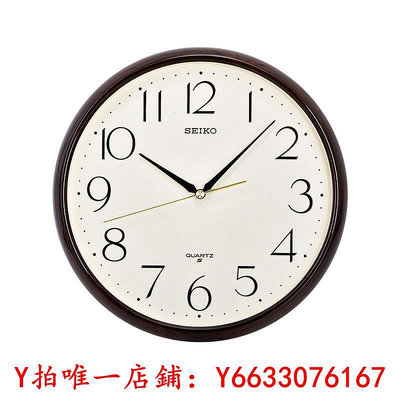 掛鐘【自營】SEIKO日本精工11寸復古掛鐘客廳時鐘日式掛墻鐘表大理石時鐘