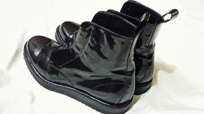 Giuliano Fujiwara 高筒皮靴，黑色皮鞋 41 hermes