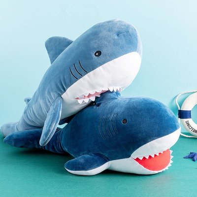 MINISO名創優品 海洋系列鯊魚公仔娃娃抱枕公仔毛絨女生可愛玩具