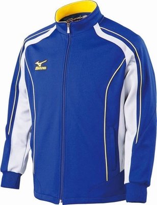 MIZUNO美津濃  PRO 頂級 日本製 男 棒壘球 風衣外套 針織外套 透氣 52RS-63016 寶藍X金