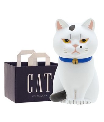【QQ公仔物語】【NA435】【現貨滿千免運】Kitan Club 紙袋貓 P2 貓咪 扭蛋 單賣 白貓款