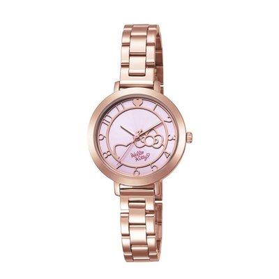 [時間達人] HELLO KITTY 三麗鷗 原廠公司貨 凱蒂貓 微甜夢幻氣質手錶(玫瑰金 LK703LRRA)