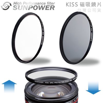 EGE 一番購】Sunpower KISS 磁吸式鏡片套組【77mm】UV+CPL 秒速拆卸抗汙防潑【公司貨】