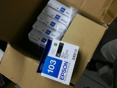 單一顆價 EPSON 103黑色 原廠墨水匣 適用機型: T40W/TX600FW/TX610FW -5