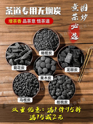 【辰舍小鋪】圍爐煮茶碳無煙碳室內家用燒茶炭爐果木碳烤爐木炭橄欖核桃燒烤碳