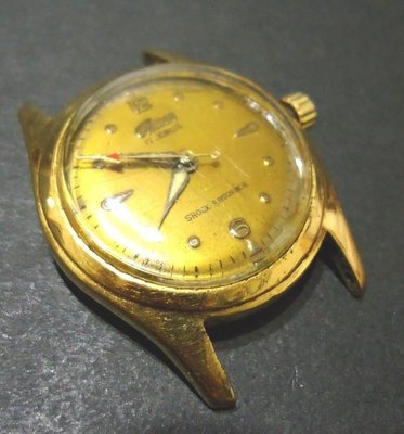 天地 藝品 收藏 超過 40 年 CALOLA 瑞士 K 金 百年 紀念 古董 錶 ( 最 早期 ETA 絕版 機芯 )