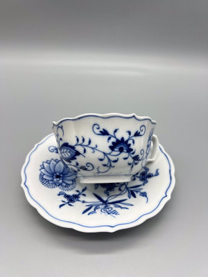 【店主收藏】德國梅森Meissen藍洋蔥咖啡杯-1055