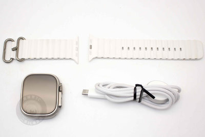 【高雄青蘋果3C】Apple Watch Ultra 2 49mm 鈦金屬錶殼 白色海洋錶環 LTE 二手手錶#89447