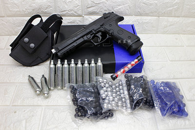 台南 武星級 LTL Alfa1.50 M9 手槍 鎮暴槍 CO2槍 全配版 + 槍套 ( 防身震撼槍防狼保全警衛糾紛