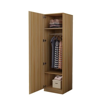 現代簡易小戶型單門衣櫃陽臺櫃衣櫥櫃家用多功能儲物櫃實木定製櫃