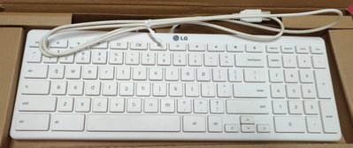 LG 白色 多媒體 有線 標準鍵盤 USB,靜音 巧克力鍵盤
