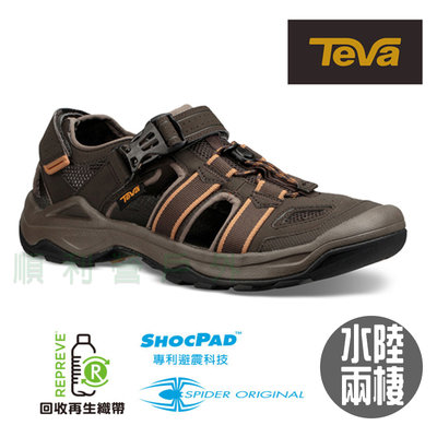 美國TEVA 男 Omnium2 護趾水陸機能涼鞋 1019180 BLKO 橄欖綠 運動涼鞋 OUTDOOR NICE