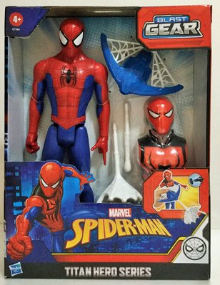 現貨 正版【Hasbro】孩子寶MARVEL漫威泰坦英雄發射配件組-蜘蛛人   外盒有黃色斑點