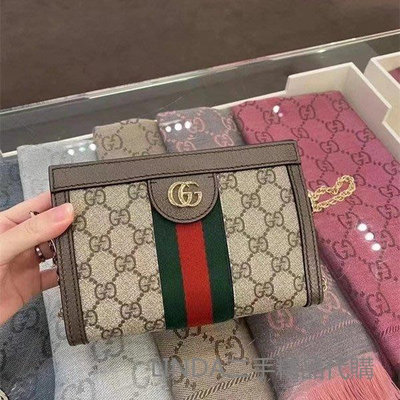 LINDA二手精品 GUCCI 古馳 602676 Ophidia系列 GG mini款 鏈條包 肩背包 斜背包 免運