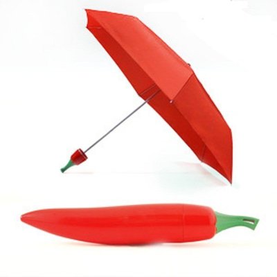 【辣椒傘】 蔬菜水果 紅蘿蔔造型晴雨傘 三折手動開 香蕉傘 辣椒 NFO