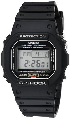 【神梭鐘錶】G-SHOCK CASIO 卡西歐大膽街頭潮流運動黑錶 型號：DW-5600E-1VDF