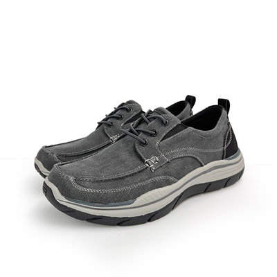 SKECHERS EXPECTED 2.0水洗灰 記憶鞋墊 寬楦 健走鞋 男生 # 204479BLK