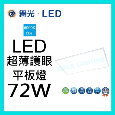 LED 72W 超薄 護眼 平板燈 節能 4尺x2尺 取代T5傳統輕鋼架 適用辦公室 商場 白光 舞光 免稅☺