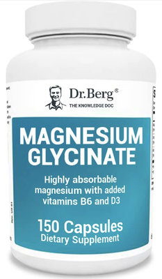 ✈️ 柏格醫生Dr. Berg Magnesium Glycinate甘氨酸鎂 400 毫克 - 完全螯合的甘氨酸鎂膠囊 放鬆舒緩 150粒素食膠囊