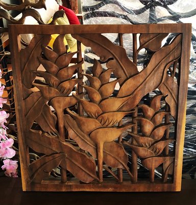 峇里島~木雕片(50*50cm)窗花